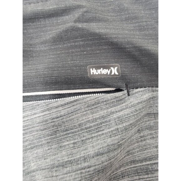 Hurley Men's Board Shorts Size Medium Gray Black Drawstring - Picture 6 of 6